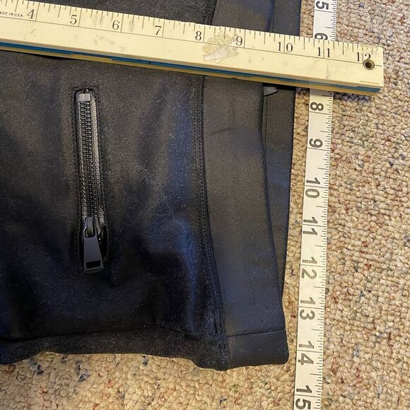 Y2K Express Leggings Women M Black Elastic Mid Waist Stretch PullOn Ready To Wow - Picture 3 of 7